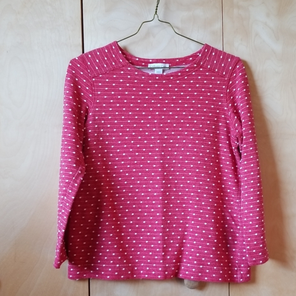Coldwater Creek red textured top - M